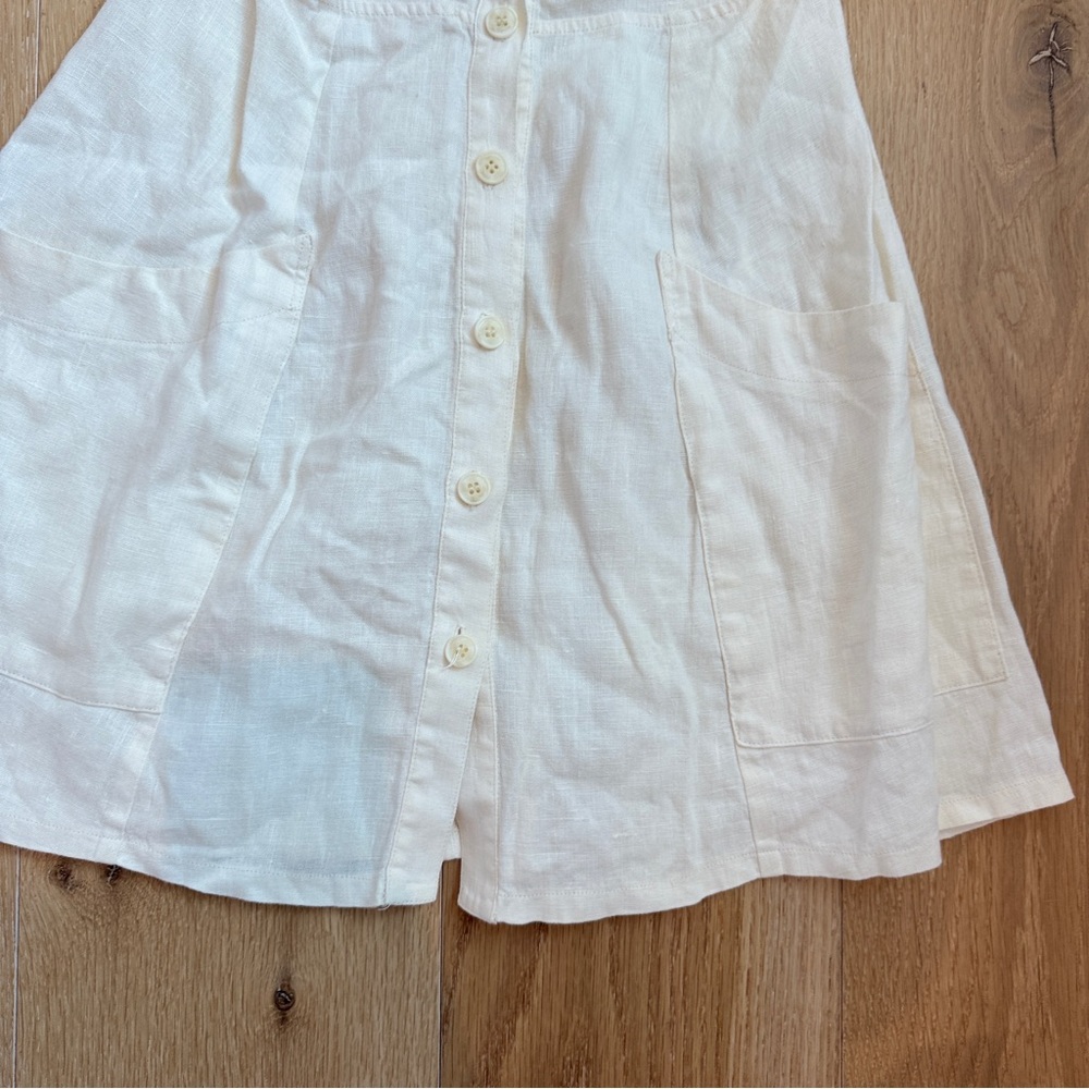 Reformation Botanica Linen Midi Dress White Size 4 Bridal Shower Coastal Cottage - Picture 4 of 9